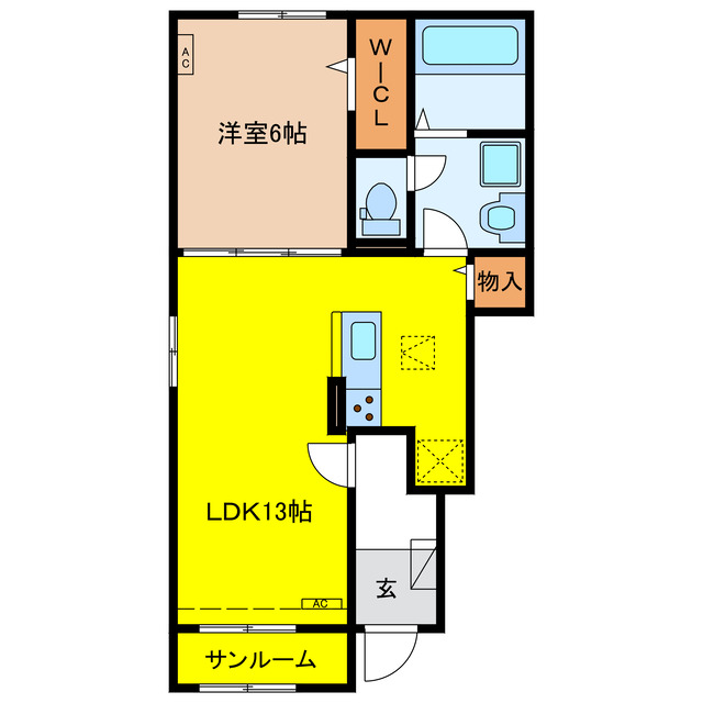 安八郡神戸町大字神戸のアパートの間取り