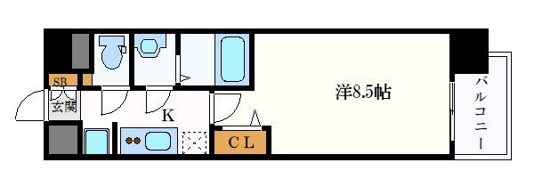 名古屋市中区大須のマンションの間取り