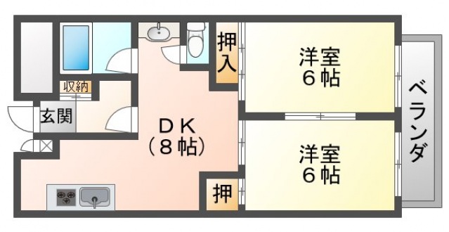 江坂グランドハイツ北の間取り