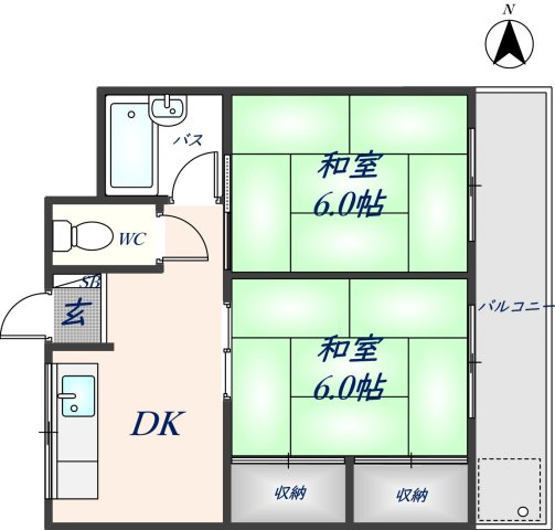 インテンス大東の間取り