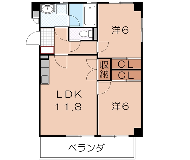 レージュ名西の間取り