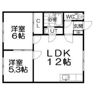 札幌市白石区菊水元町七条のアパートの間取り