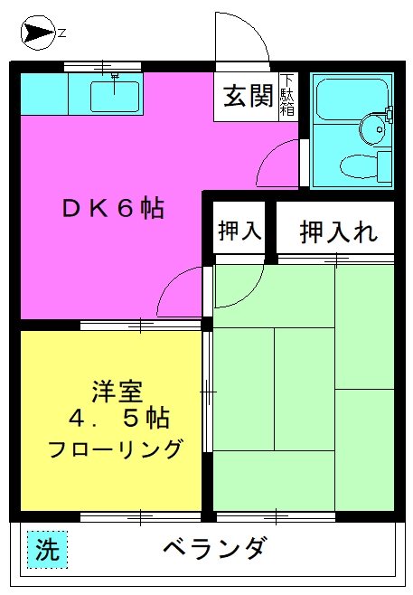 恵明コーポの間取り