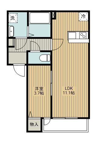 所沢市泉町のアパートの間取り