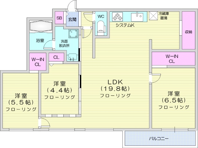 CRESCENDO月寒西の間取り