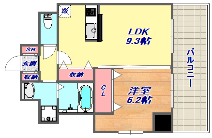 アムール住吉の間取り