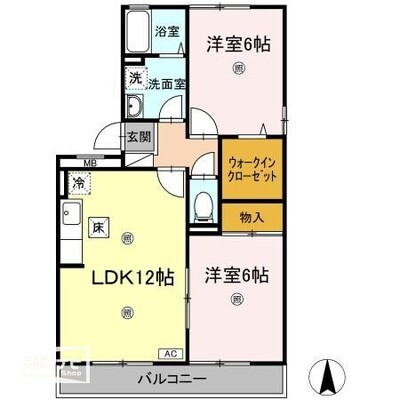 ヴィレッジ札場　A棟の間取り