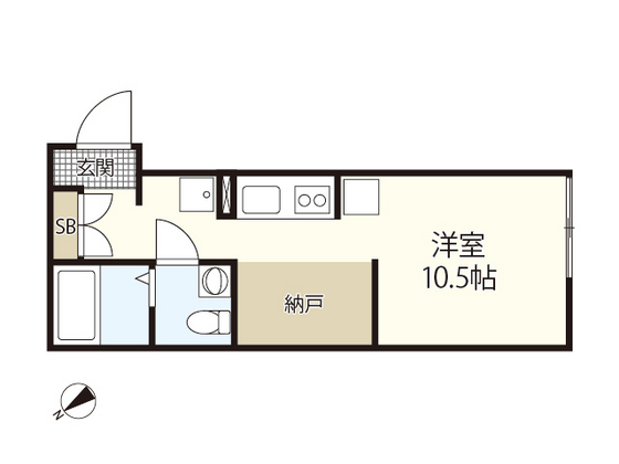 呉市天応南町のアパートの間取り