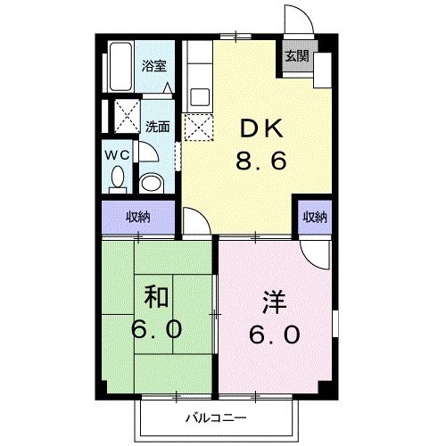 野田市山崎のアパートの間取り