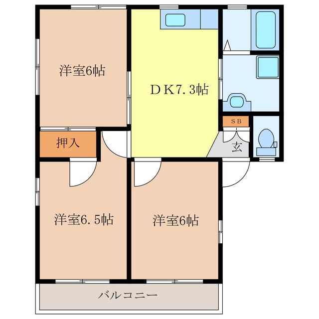 セジュールサンピアＡ・Ｂの間取り