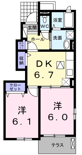 アクアクレメント五番館の間取り