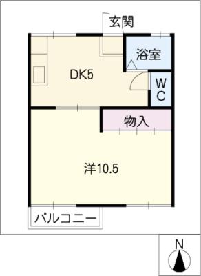 コーポこだまＣの間取り