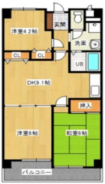 学園サンパールの間取り