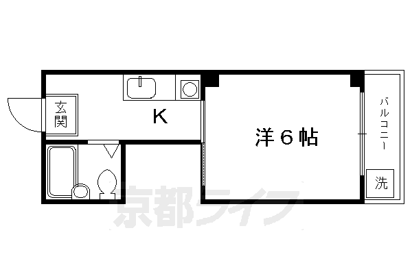 京都市東山区今熊野宝蔵町のマンションの間取り