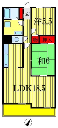 ヴィラ稲毛の間取り