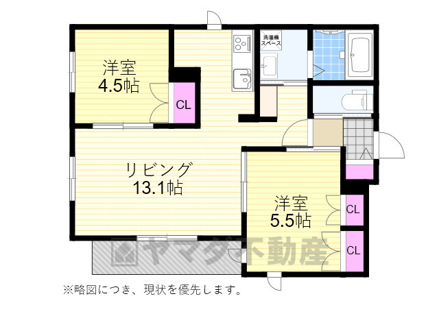 吹田市日の出町のマンションの間取り