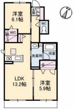 浅口郡里庄町大字里見のアパートの間取り