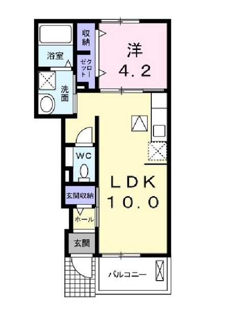 大崎市鹿島台平渡のアパートの間取り