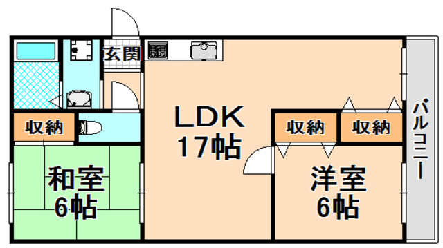 サニーハイツ高台の間取り