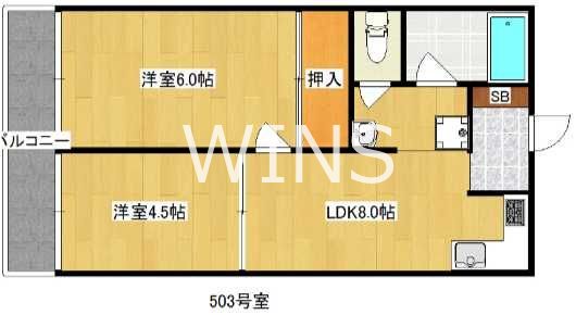 福岡市中央区谷のマンションの間取り