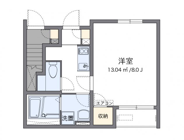 町田市大蔵町のアパートの間取り