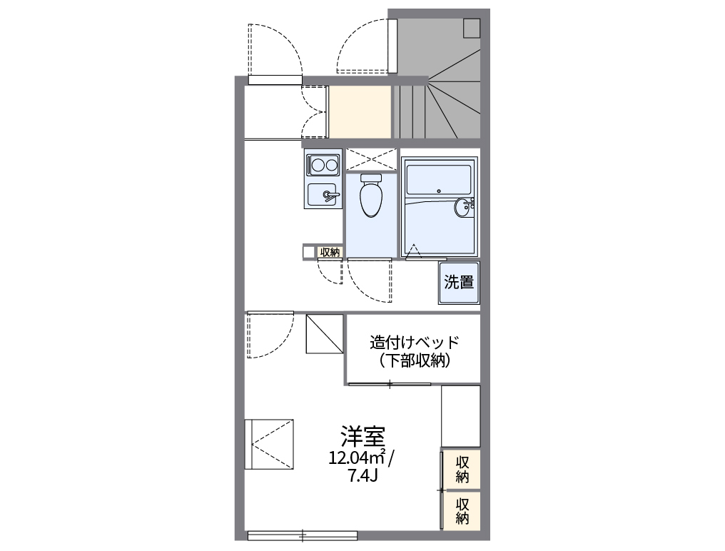 レオパレスＳｈｉｋｏｋｕ中央の間取り