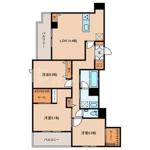 流山市東初石のマンションの間取り