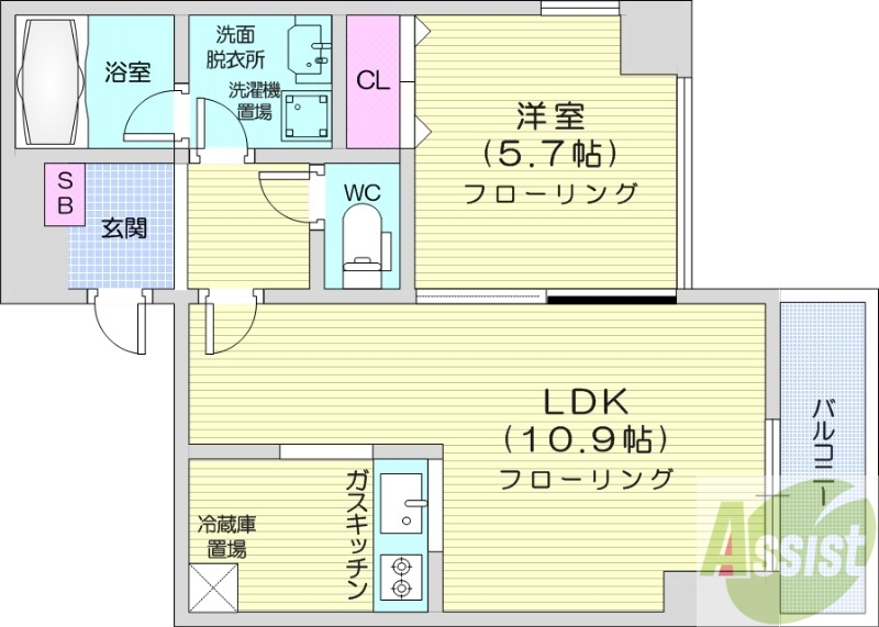 セレナール南13条の間取り