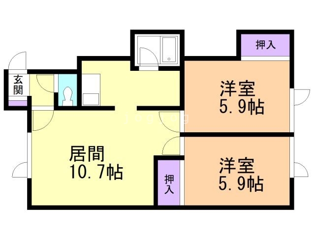 ローズハイム月寒の間取り