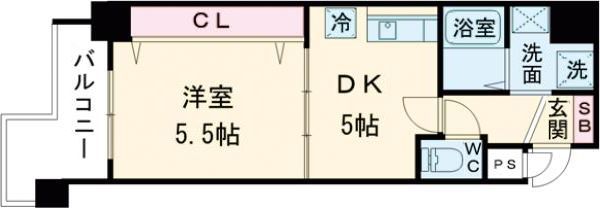 堺市堺区宿院町西のマンションの間取り