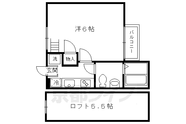 京都市上京区古木町のマンションの間取り