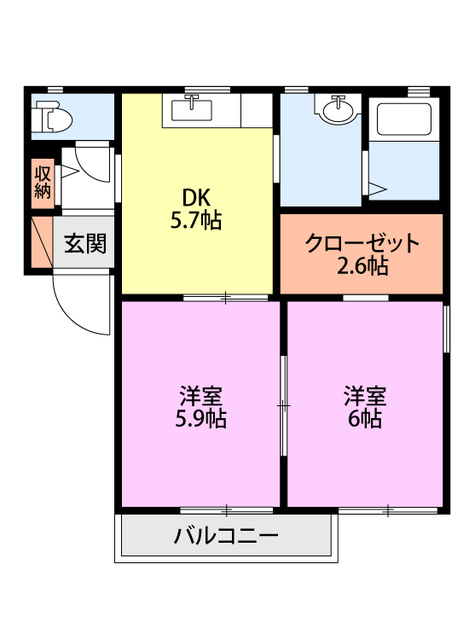 コーポカメリアの間取り