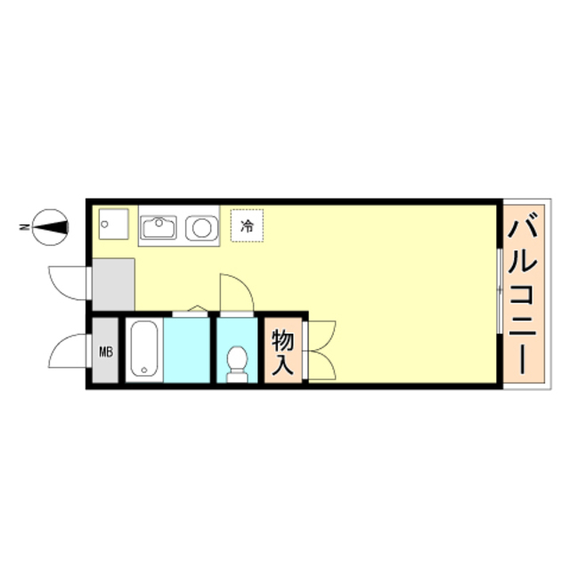 明石市朝霧南町のアパートの間取り