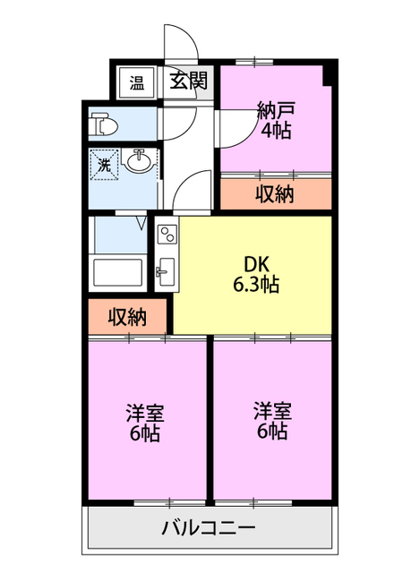 クレールＩの間取り