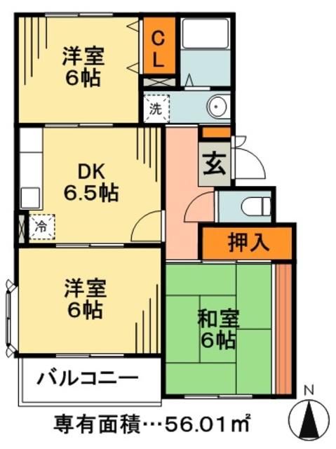 江戸川区東小松川のアパートの間取り