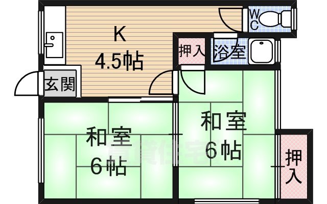 野口第2文化の間取り