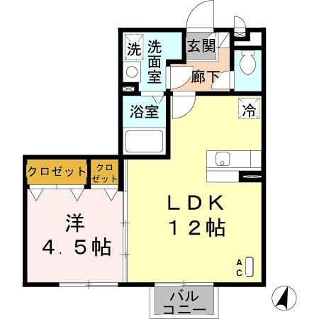 クレセントコート　Ｂ棟の間取り