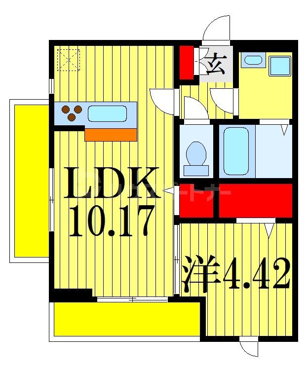千葉県市川市田尻２（アパート）の賃貸物件の間取り