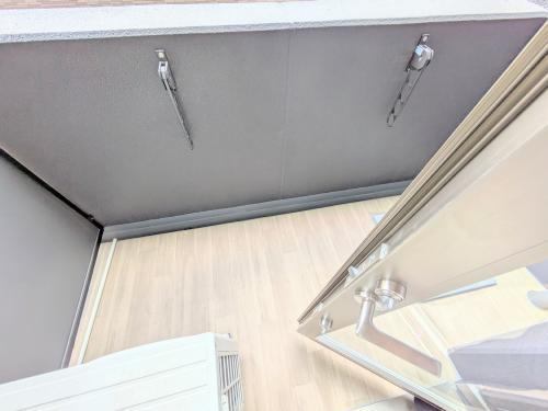 バルコニー　建築中の写真です