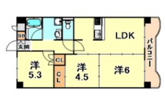 サンプラザ本山南の間取り写真