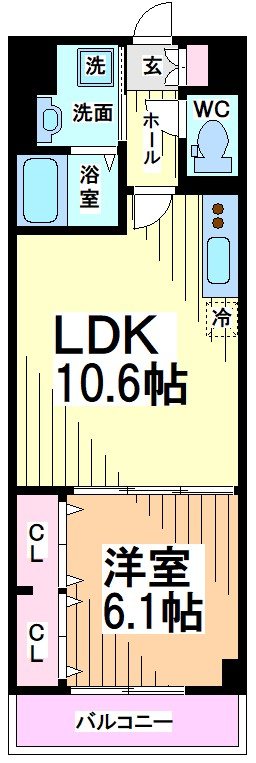 小田急線 向ケ丘遊園駅 徒歩7分 4階建 築2年の間取り写真