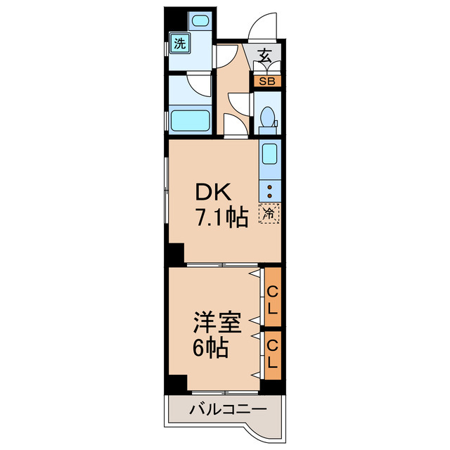 ＪＲ東海道本線 横浜駅 徒歩11分 9階建 築24年の間取り写真