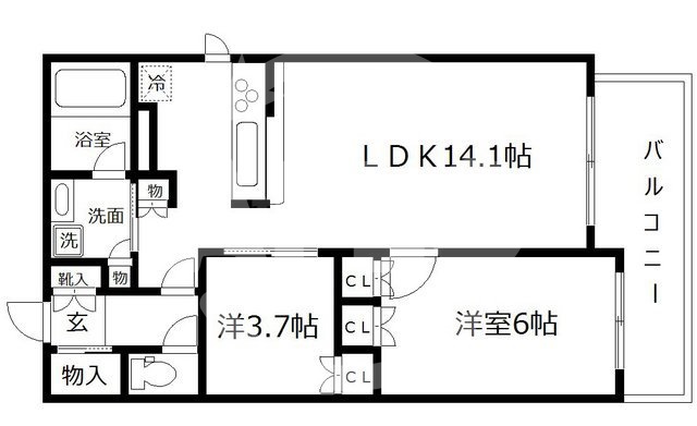 ファインフラッツ南森町の間取り写真