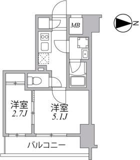 東京メトロ半蔵門線 住吉駅 徒歩8分 10階建 築6年の間取り写真