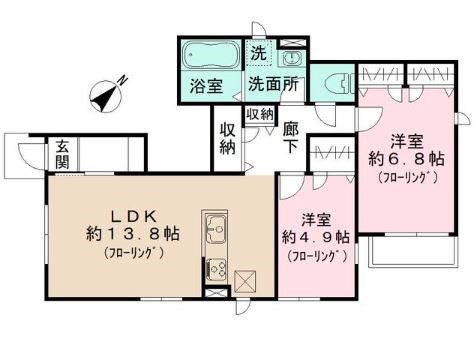 京王線 笹塚駅 徒歩13分 3階建 築3年の間取り写真