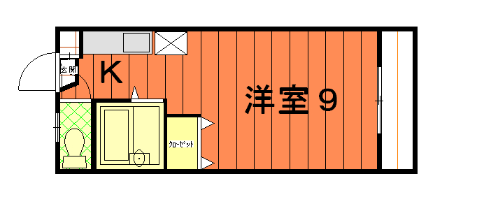 鹿児島市下荒田のマンションの間取り