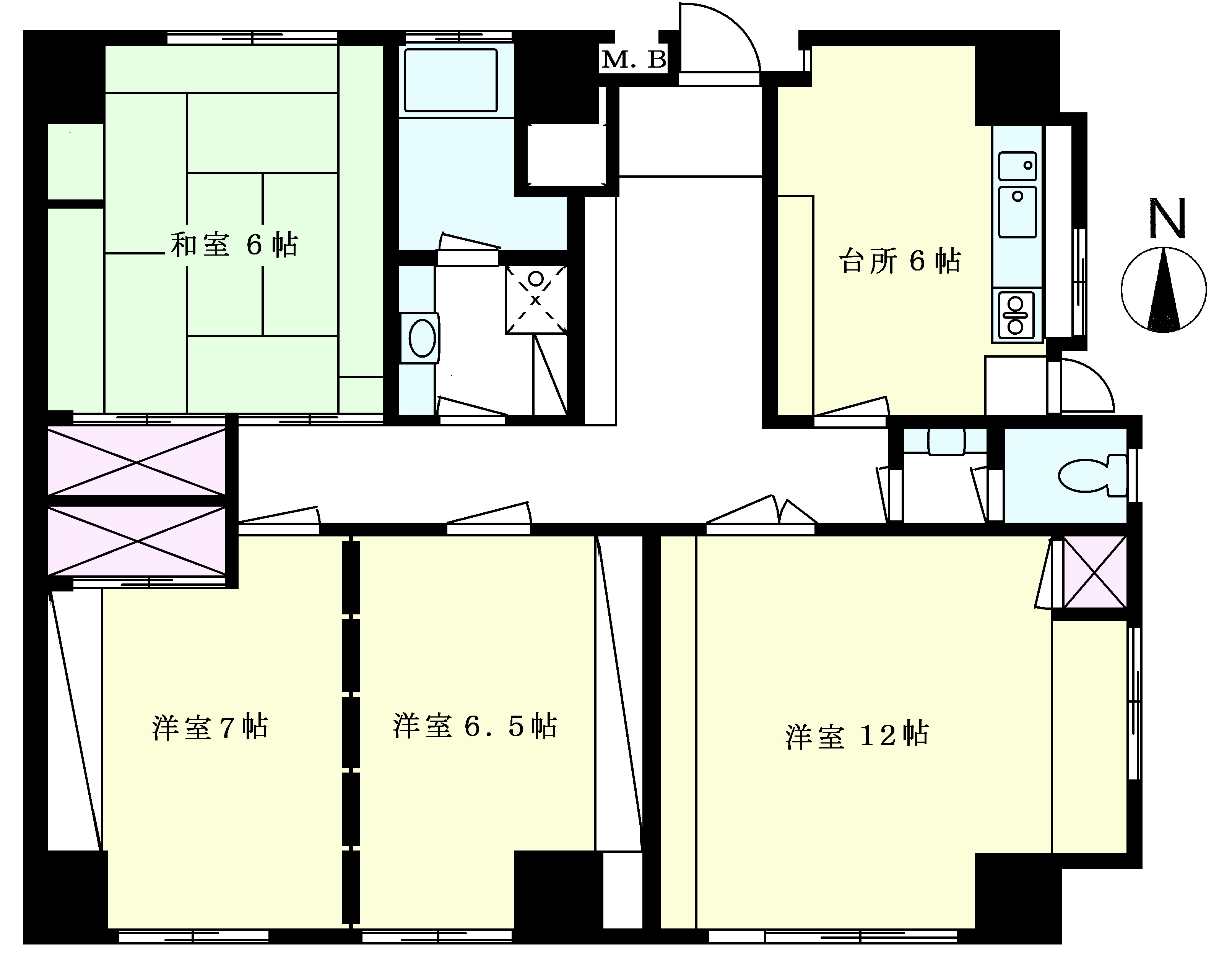 江東区北砂のマンションの間取り