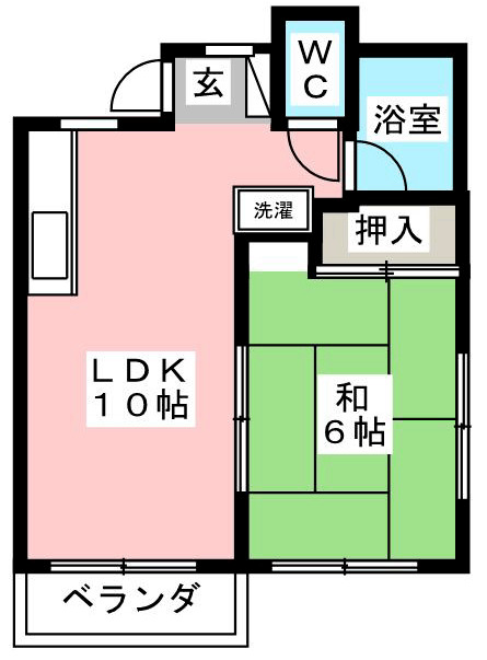 所沢市大字山口のアパートの間取り