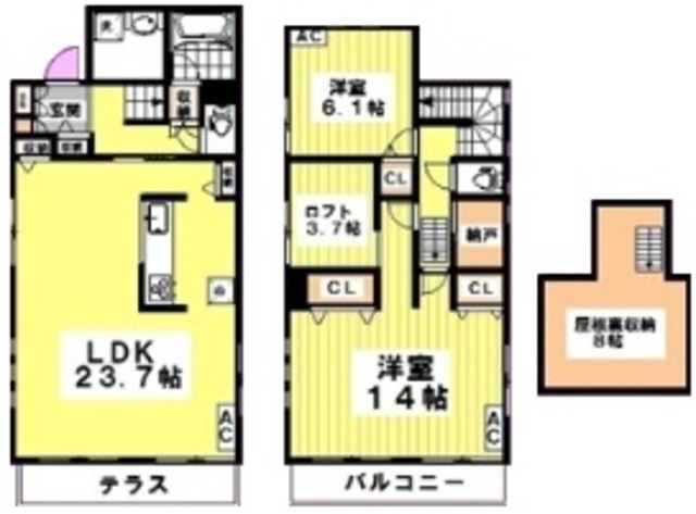 東京都西東京市東伏見５（一戸建）の賃貸物件の間取り