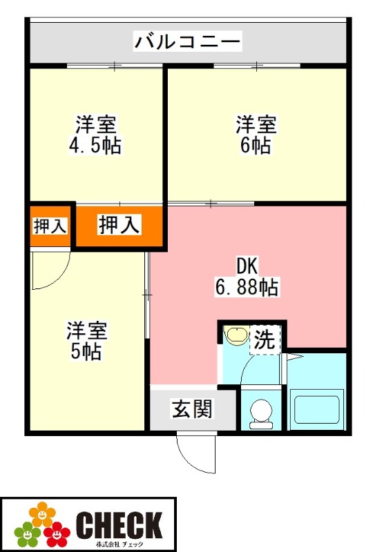 パサージュ新町IIの間取り